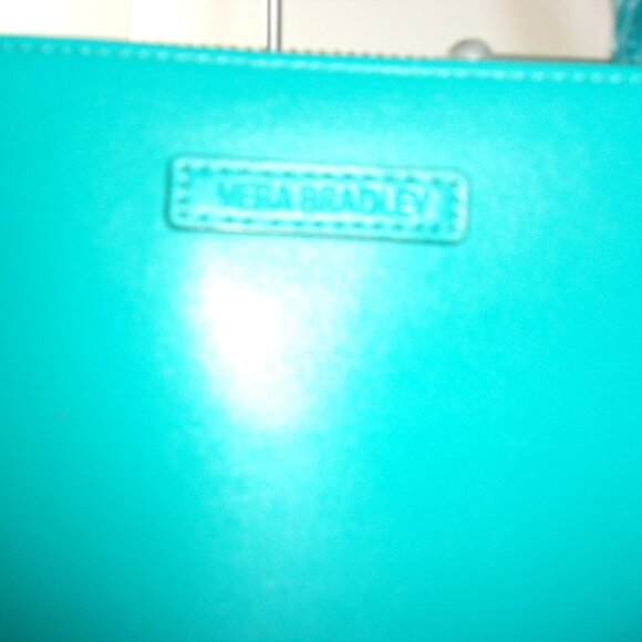 E-146 VERA BRADLEY LEATHER TOTE BAG - Picture 3 of 11